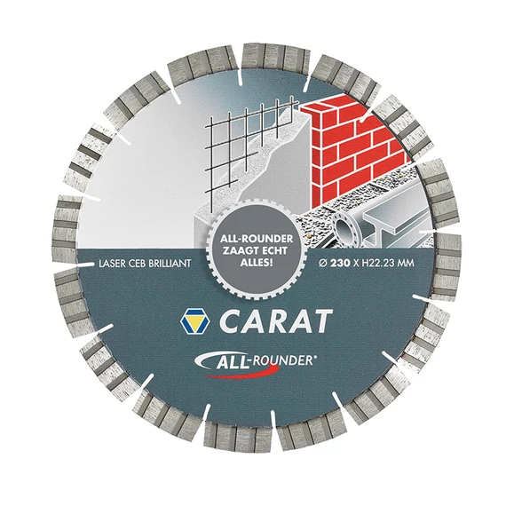 CARAT Univerzális lézeres gyémánt vágótárcsa Ø125x22.23 mm, ALLROUNDER típus (CEB1253010)