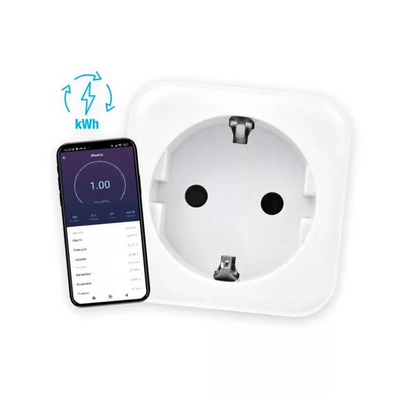 COMMEL WiFi-s, okos dugalj, fogyasztásmérővel 16A/3500W, 2,4GHz, 802.11b/g/n (265-307)