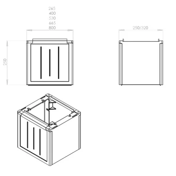 CSATÁRI PLAST KK 40/25 JK 40 Kábelfogadó, magasító (CSP71000045)
