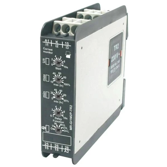 RELPOL MR-GI1M2P-TR2 Felügyeleti relé, áram AC/DC, DIN, 0,1-10mp (2390406B) (2613061)