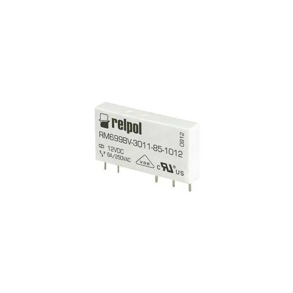 RELPOL RM699BV-3011-85-1060 Miniatűr relé, 6A, 1C/O, 60VDC, függőleges elhelyezésű (2613667)