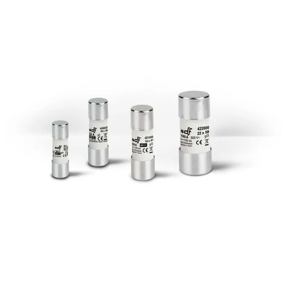 df Electric Hengeres biztosító 10x38 gG 4A, 500V, 120kA (420004)