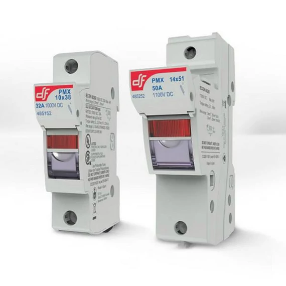 df Electric Hengeres biztosító aljzat, solar, PMX-PV 14x51, 2P, 1100V DC (485251)