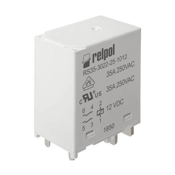 RELPOL RS35-3022-25-1012 Ipari relé, 35A, 12VDC, 2NO (859168)