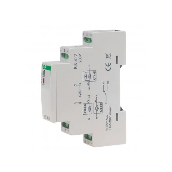 FF FILIPOWSKI BIS-412 230V Impulzusrelé, 230 V AC, 16A, TH-35 DIN sínre (BIS-412)