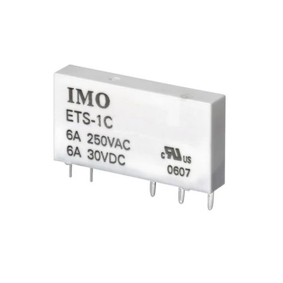 IMO ETS-1CN-SL-24VDC Miniatűr ipari relé, 6A, 24VDC, 1C/O (ETS-1CN-SL-24VDC)