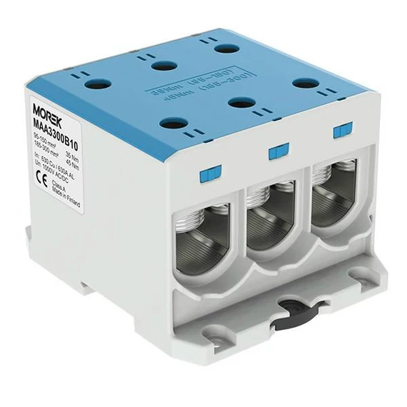 MOREK OTL300-3 Fővezetéki sorkapocs, 3xAl/Cu 95-300, 1500V, kék (MAA3300B10)