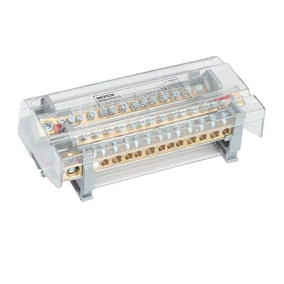 MOREK Moblock Elosztóblokk, 4P, 1x50+4x35+9x16mm2, 160A (MAB4161A18)