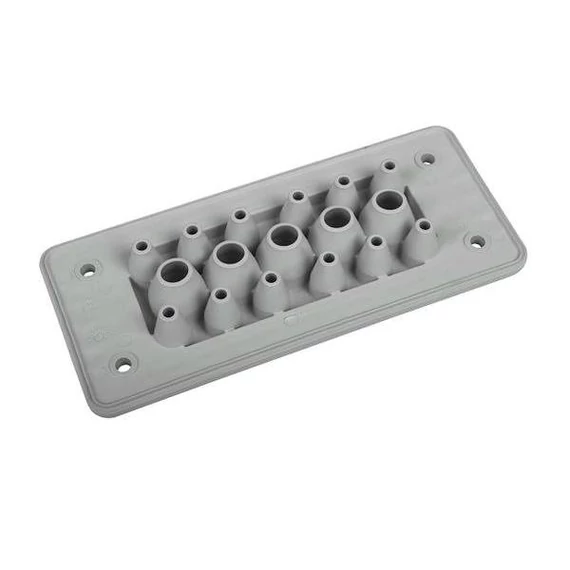 MOREK Kábelbevezető, MH16 F17-1, IP65, UL94 V-0, szürke (beütőtüskék nélkül) (MBA8N17X16)