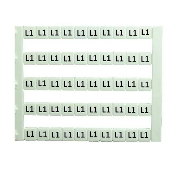 IMO SK MT5-L1 Sorkapocs jelölő címke 5x5 mm, fehér, L1 jelöléssel nyomtatott (MT5-L1)