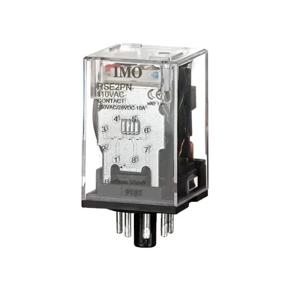 IMO Ipari relé, 3C/O, 10A, 230VAC, LED, tesztkar (RSE3PN230AC)