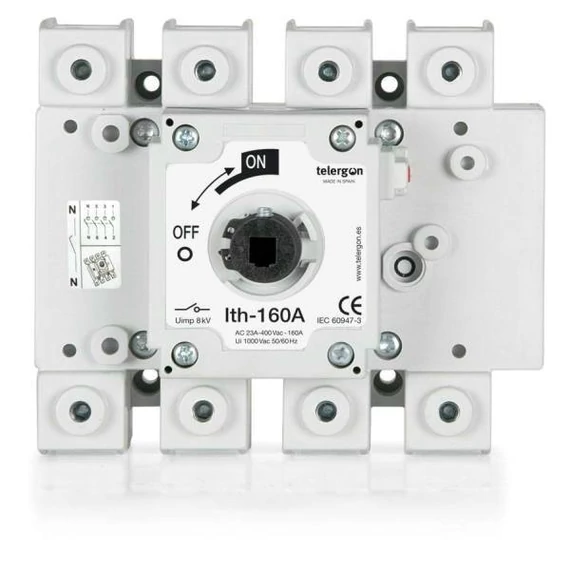 TELERGON Terheléskapcsoló S5000, S5, 160A, 3P, kengy csatl., 0 méret (S5-01603PB0)