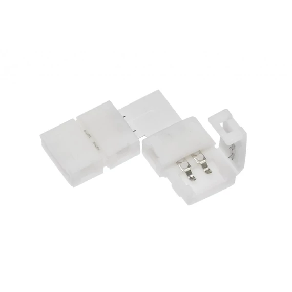 GTV LED szalag adapter, 90*-os könyök, 8mm széles LED szalaghoz, XC11-es gyorscsatlakozóval, 28x28x5mm (GTV-LD-ZTKT8MM-02N)