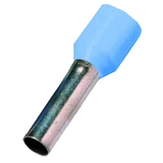 INTERCABLE Érvéghüvely DIN46228 T4, 0,25mm2 l=8mm vil.kék (ICIAE0258)
