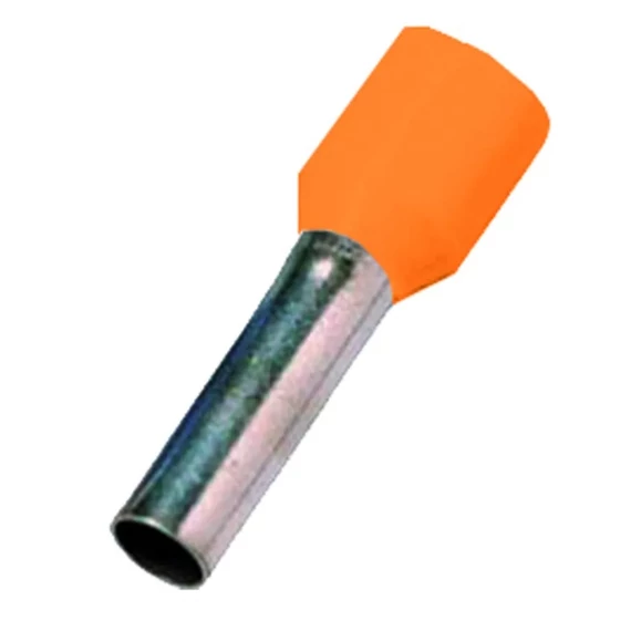 INTERCABLE Érvéghüvely DIN46228 T4, 0,5mm2 l=6mm narancs (ICIAE056OR)