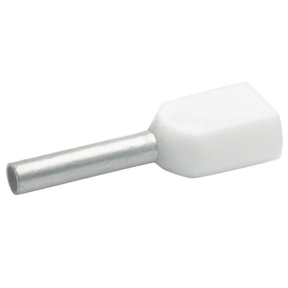 INTERCABLE Érvéghüvely iker 2x0,5mm2 l=8mm fehér (ICIAE058Z)