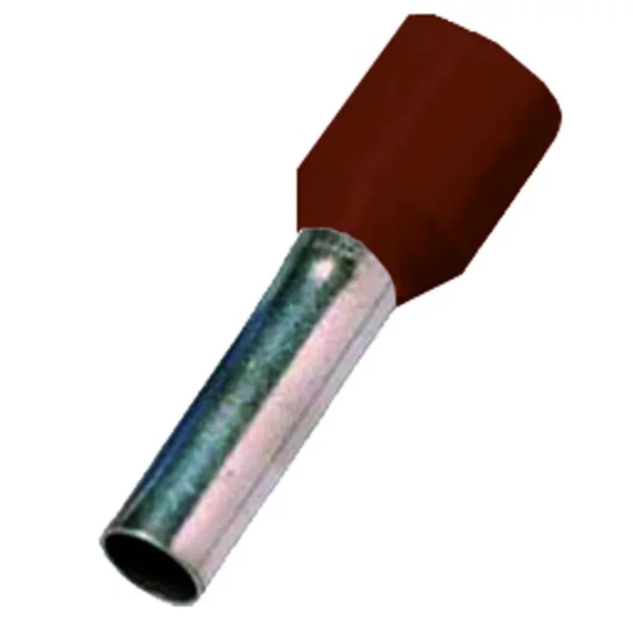 INTERCABLE Érvéghüvely DIN46228 T4, 10mm2 l=12mm barna (ICIAE1012BR)