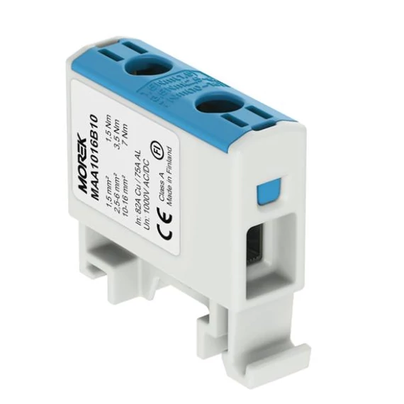 MOREK OTL16 Fővezetéki sorkapocs, 1xAl/Cu, 1,5-16mm2 1500V, kék (MAA1016B10)