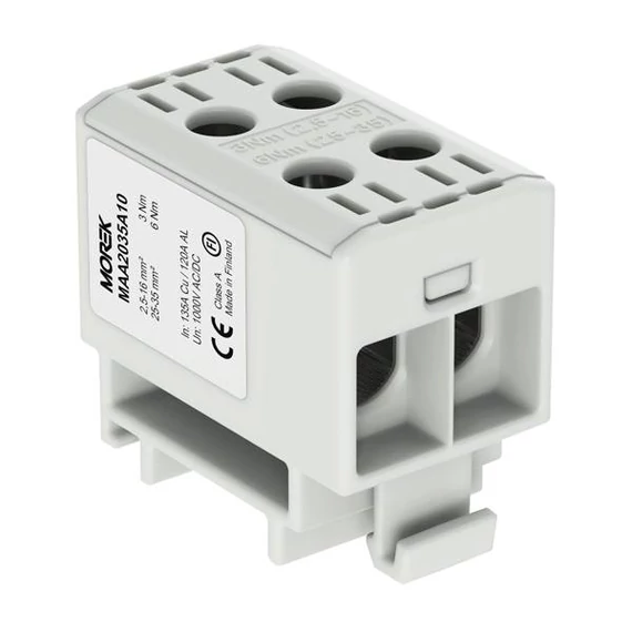 MOREK OTL35-2 Fővezetéki sorkapocs 2*Al/Cu, 2,5-35mm2, 1500V, szürke (MAA2035A10)