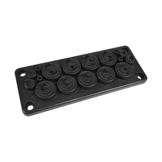 MOREK Kábelbevezető, RMC17, IP55, RAL9005 fekete, V-0 anyag, (beütő tüskék nélkül) (MBA1N17B11)