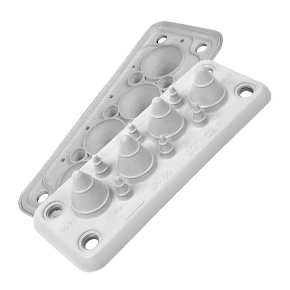 MOREK Kábelbevezető, MB4/10, IP55, RAL7035 szürke, UL94 V-0 (beütő tüskék nélkül) (MBA2N10W11)
