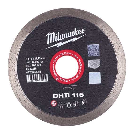 Milwaukee Gyémánt vágótárcsa DHTi 115 x 22,2 mm (4932399552)