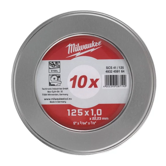 Milwaukee Vágókorong fémhez 125X1 PRO+ /Fém dobozban 10 db (4932478998)