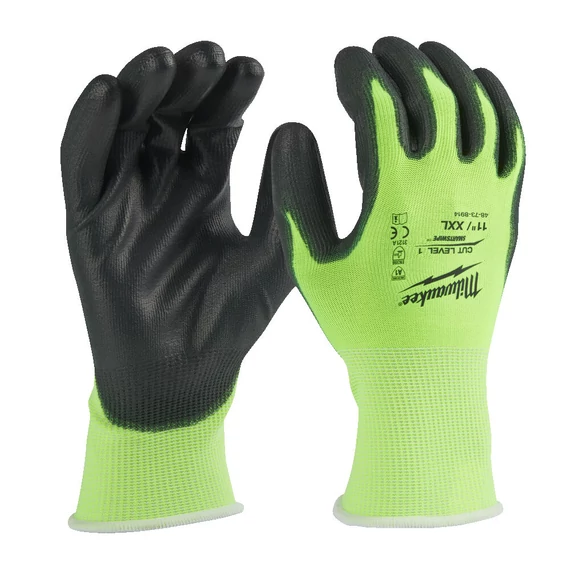 Milwaukee Hi-Vis Vágásbiztos kesztyű 1/A - XXL/11 - 1 pár (4932479920)
