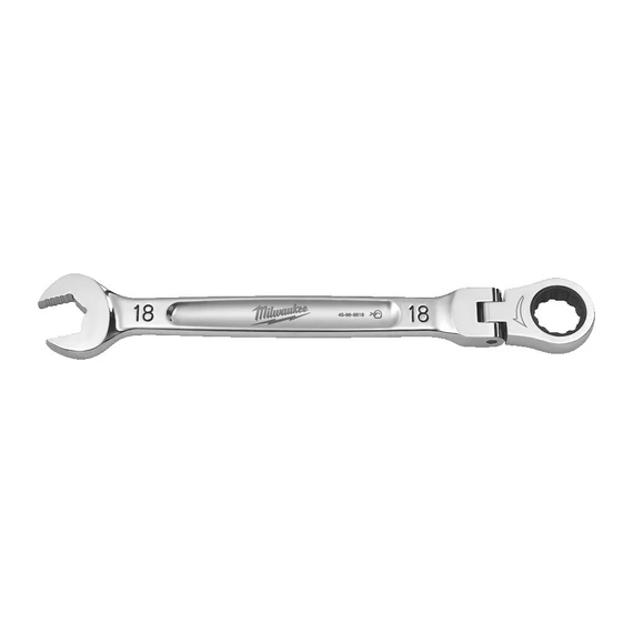 Milwaukee MAX BITE™ csuklós fejű racsnis csillag-villáskulcs 18 mm (4932480191)