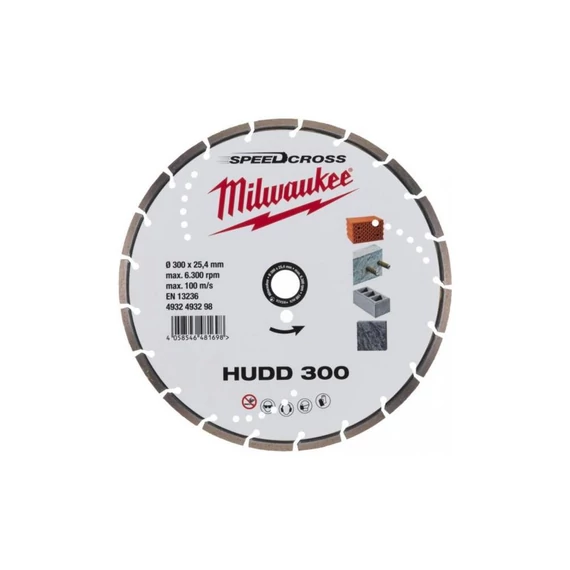 Milwaukee Gyémánt vágótárcsa HUDD 300 mm (4932493298)