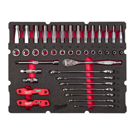 Milwaukee PACKOUT™ 3/8" Racsnis dugókulcs készlet 8 rsz (4932493640)