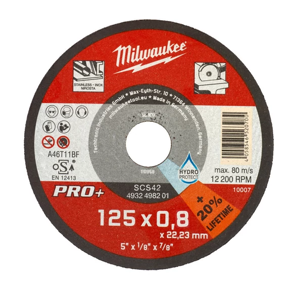 Milwaukee Vágókorong fémhez 125X0.8 PRO+ (4932498201)