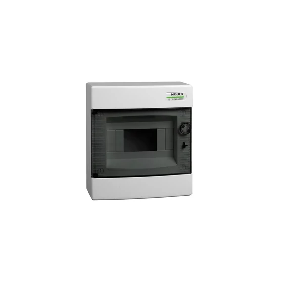 NOARK PNS 8T Lakáselosztó falon kívüli, 8modul, füstszínű ajtóval, 1sor, IP40, 236x215x102mm (101497)