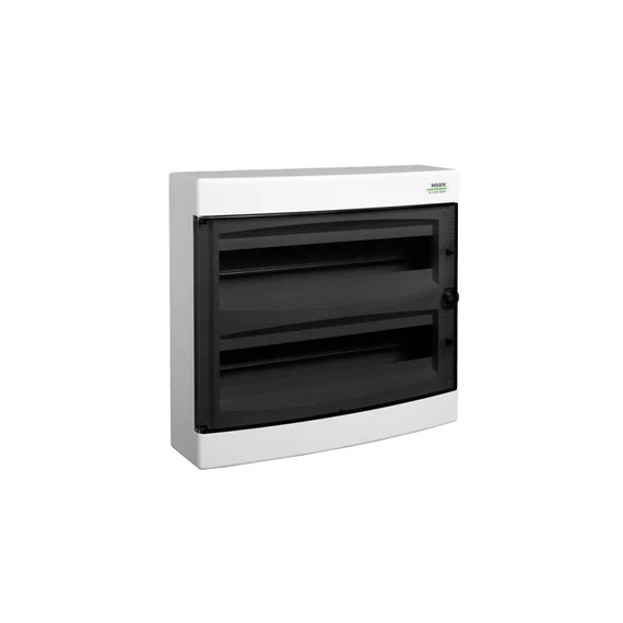 NOARK PNS 2x18T Lakáselosztó falon kívüli, 36modul, 2x18modul, füstszínű ajtóval, IP40, 361x396x112mm (101501)