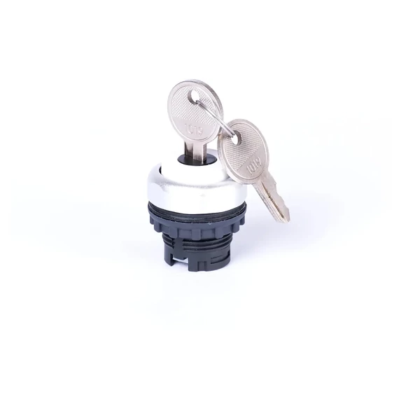 NOARK Ex9P1 SSK Kétállású kulcsos kapcsoló, d22.3mm, IP65, fehér/ezüst (105555)