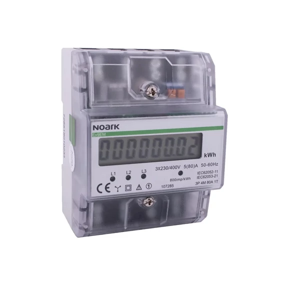 NOARK Ex9EM 3P 4M CT 1T Háromfázisú fogyasztásmérő 3pol 4-mod 1-tariff LCD kijelzővel (107284)