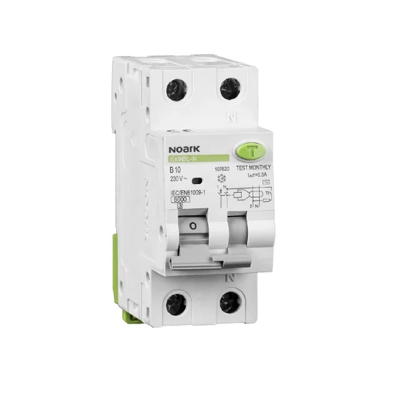 NOARK Ex9BL-N 1P+N C16 A 30mA Fi-relé kismegszakítóval 6kA 1+N C 16A 30mA A (107646)