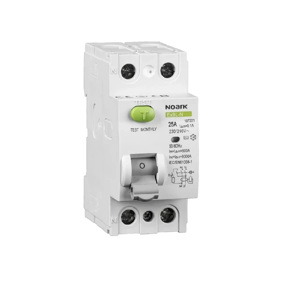 NOARK Ex9L-N 2P 40A 30mA Fi-relé 2pol 40A 30mA 6kA AC (108315)