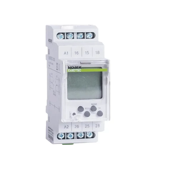 NOARK Ex9DTS 2CO 230V Digitális időkapcsoló, heti és napi program, 2 csatornás (110555)