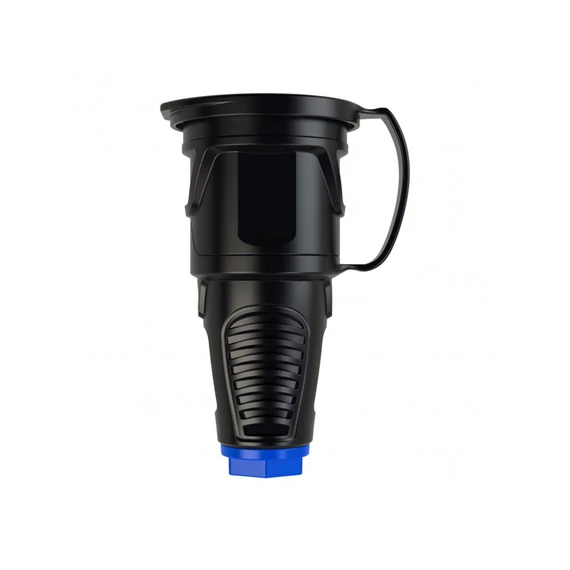 COMMEL Csatlakozó földelt fedeles dugalj 16A 250V, gumi, fekete, IP54 (PCE) (PCE-291-309) (291-309)