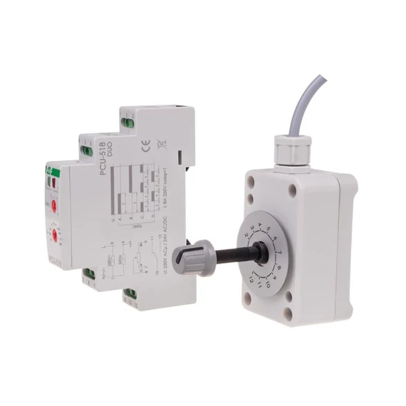 FF FILIPOWSKI PCU-518 DUO Időrelé multifunkciós külső beállító egységgel 230V/ 24V AC/DC 8A (PCU-518DUO)