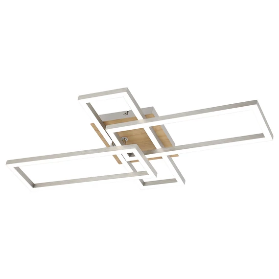 RÁBALUX Ashton beltéri mennyezeti lámpa,LED 24W, bükk/króm, 40cm (6590)