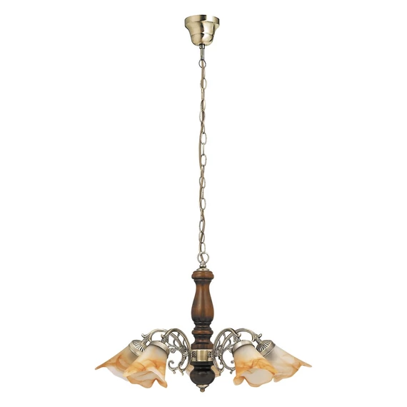 RÁBALUX Rustic3 5ágú mennyezeti lámpa (csillár) E14 5x40W bronz-dió (7095)