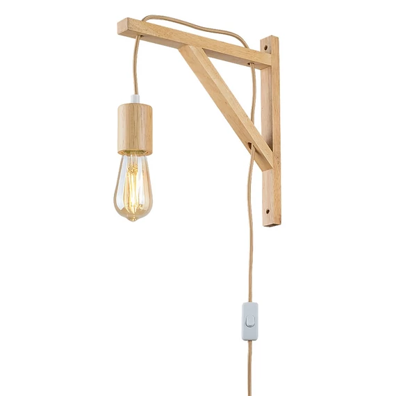 RÁBALUX Ubul beltéri fali lámpa, E27 1xMAX60W, bükk, L29cm (71028)