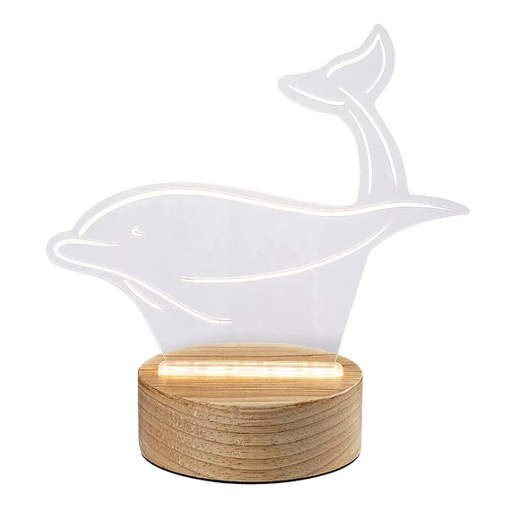 RÁBALUX Akali beltéri asztali lámpa, LED 2W,H20,5cm, delfin (76002)