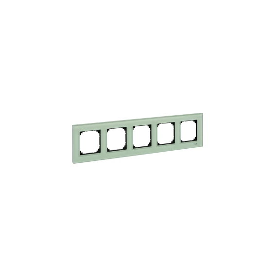 SCHNEIDER ELECTRIC MERTEN M-Elegance ötös keret, smaragdzöld (üveg) (MTN404504)