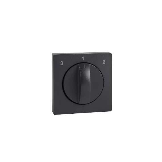 SCHNEIDER ELECTRIC MERTEN Fedlap forgatógombos ventilátor kapcsolóhoz, System-M, antracit (MTN437114)