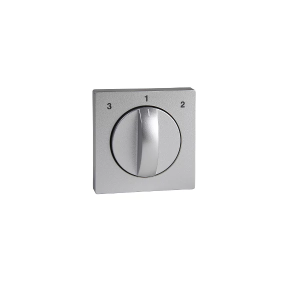 SCHNEIDER ELECTRIC MERTEN Fedlap forgatógombos ventilátor kapcsolóhoz, System-M, alumínium (MTN437160)