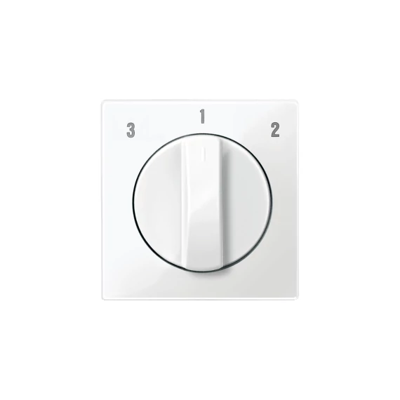 SCHNEIDER ELECTRIC MERTEN Fedlap forgatógombos ventilátor kapcsolóhoz, System-M, polárfehér (MTN567319)