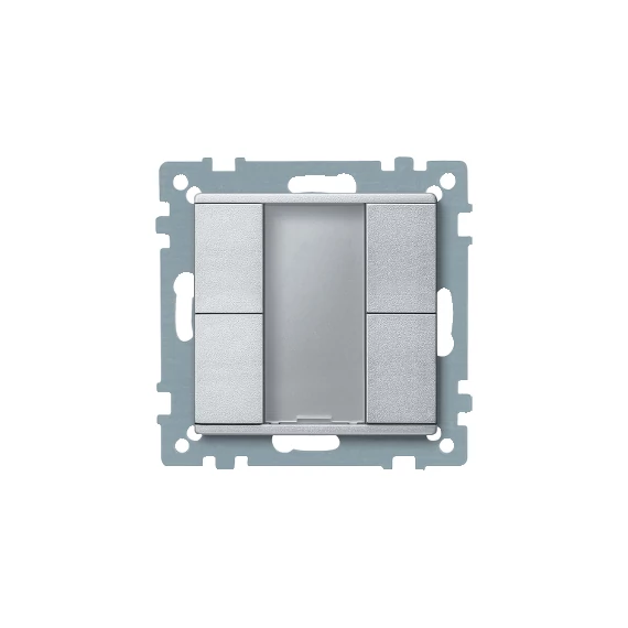 SCHNEIDER ELECTRIC Merten-KNX 2-es nyomógomb , SystemM, alumínium (MTN627660)